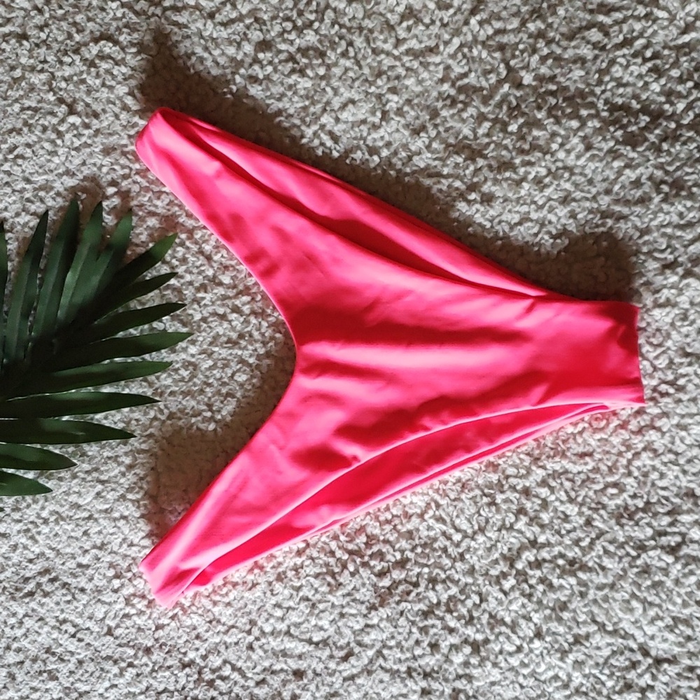 Aerie Neon Cheekier High Cut Dipped Front Bikini Bottom
